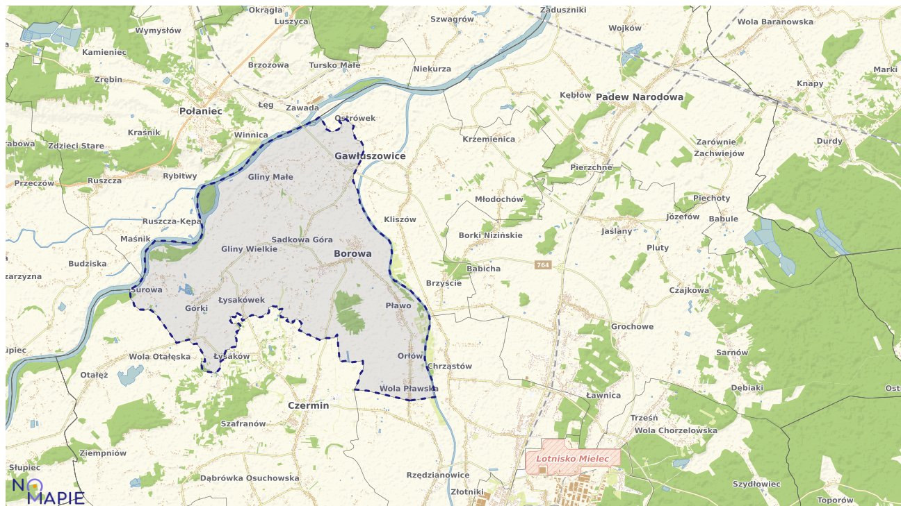 Mapa uzbrojenia terenu Borowy